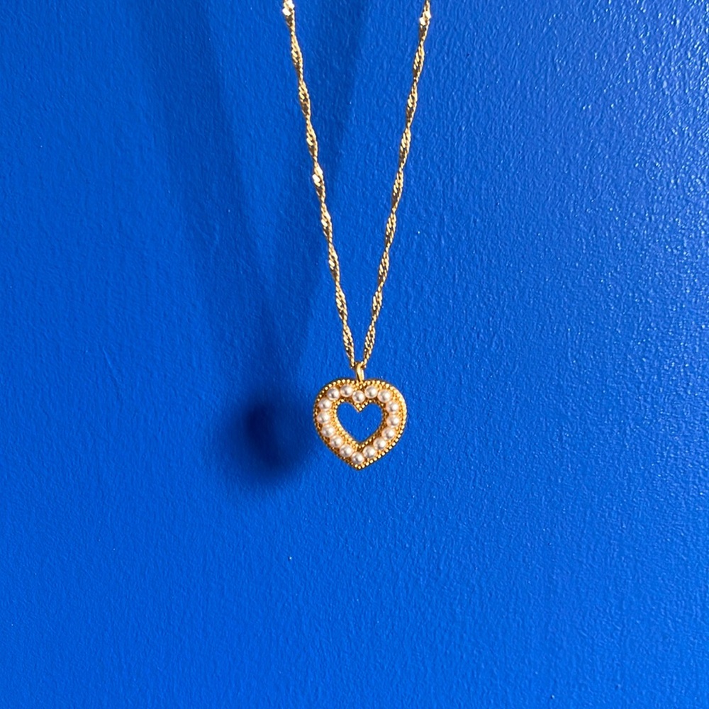 JULIE VOS GOLD HEART NECKLACE